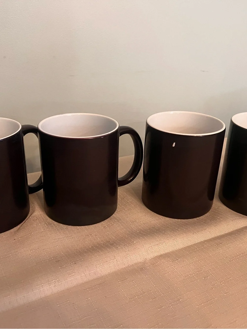 Aurora Borealis Ceramic Coffee Mug Set of 4 - Color-changing with heat
